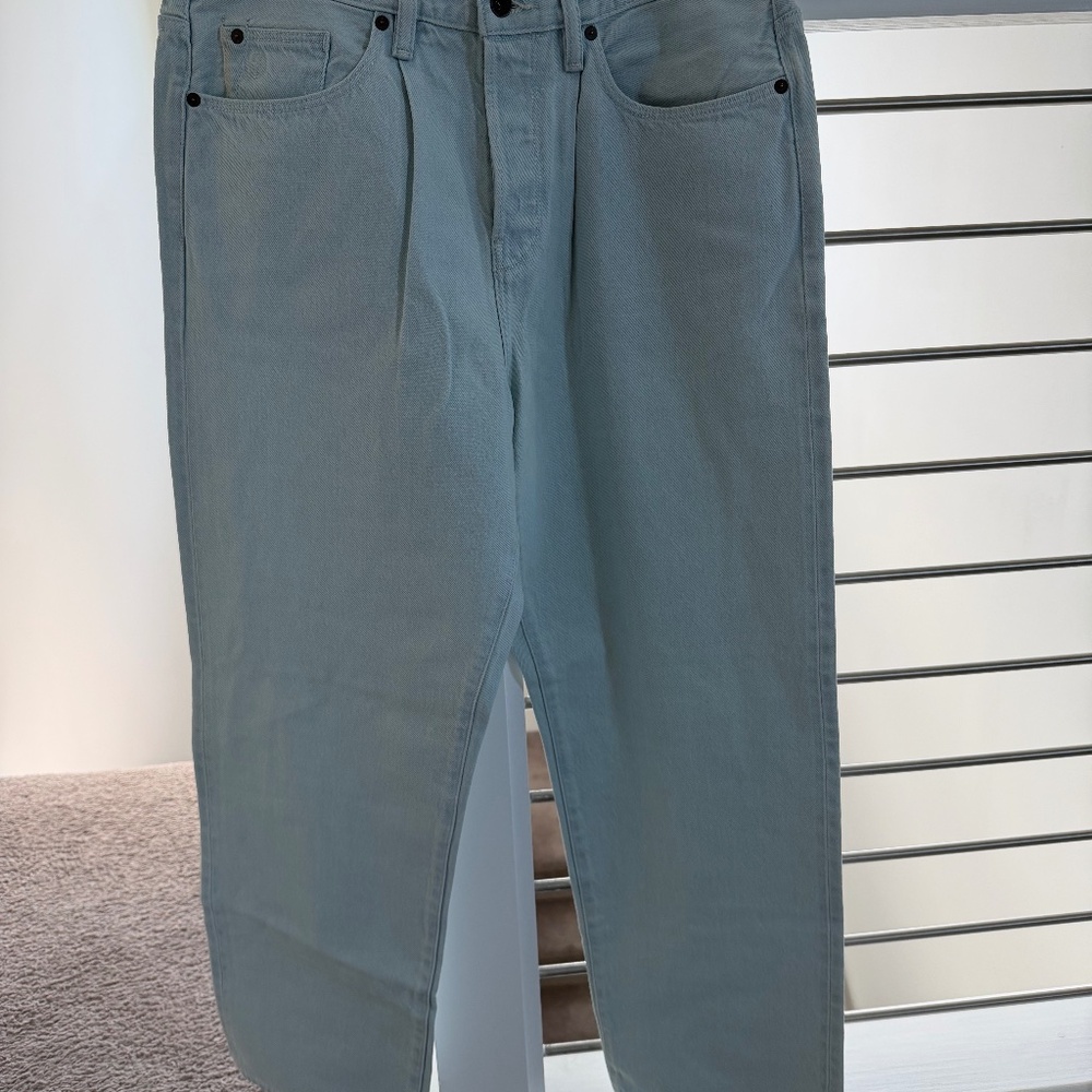 NWT Todd Snyder Relaxed Pleated Selvedge Jeans in Bleached Indigo 34/32
